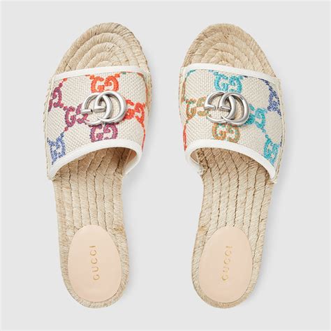 gucci espadrilles slides|More.